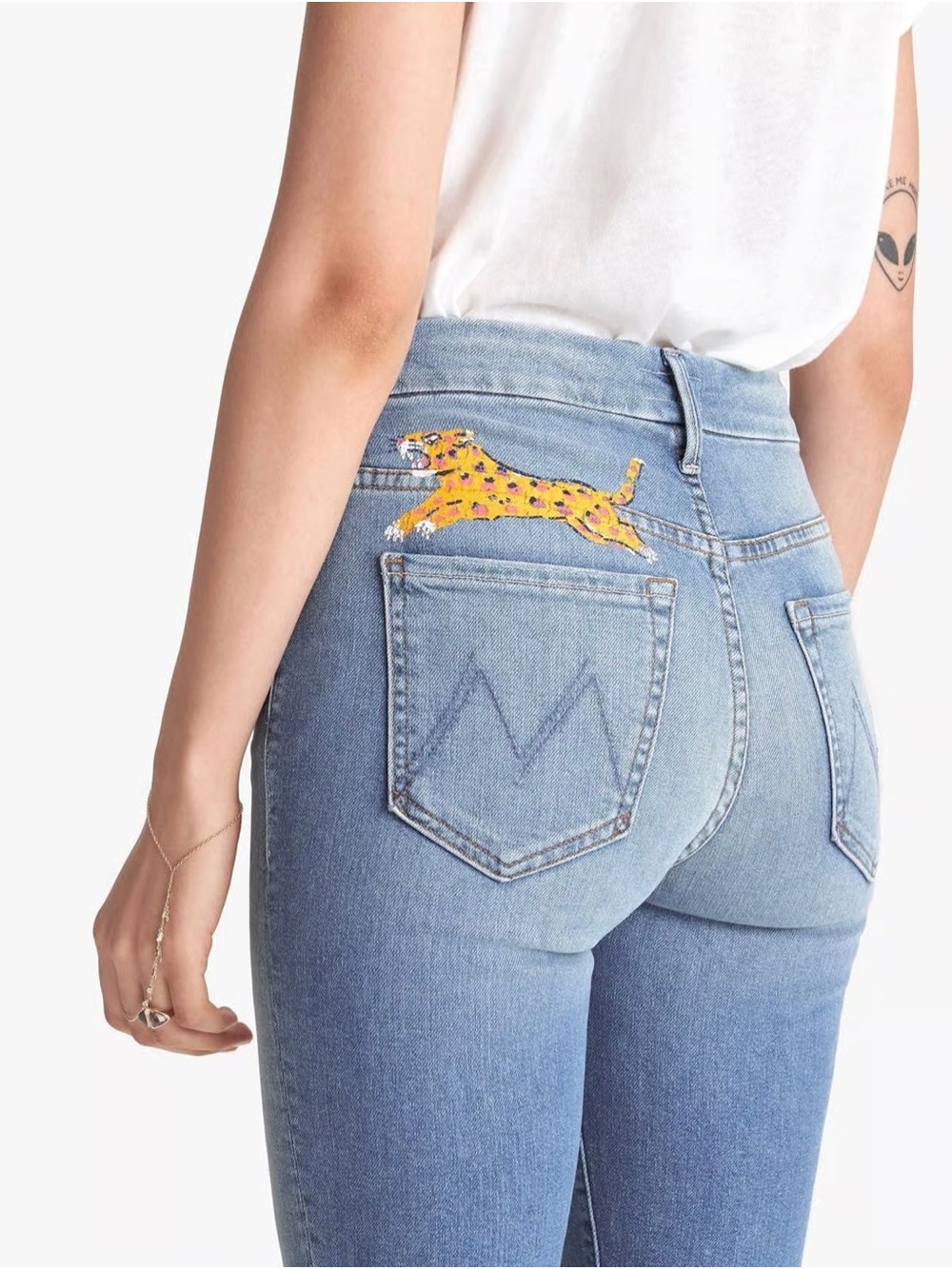 MOTHER High-Rise Looker Ankle Fray Shoot to Thrill sz 26